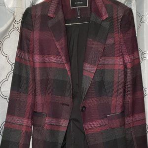 Le Chateau XS Burgundy Plaid Blazer
